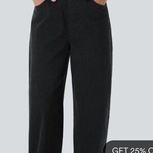 NWT - Halara Flex™ High Waisted Pockets Washed Casual Baggy Jeans - Size L Reg